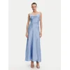 Guess Večerna obleka W5GT10 WF1T2 Modra Slim Fit