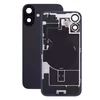 Apple iPhone 16 - Steklo zadnjega ohišja + Leča kamere + Kovinska plošča + Magsafe magnet (Black)