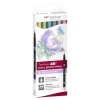 Tombow ABT Dual Pen Brush Set obojestranskih markerjev s čopičem - pasteli 6 kosov