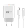 Kućni punjač KONFULON C87c + DL51/ 30W/ +DL51 sa PD kablom Type C na Type C beli