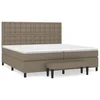 vidaXL vidaXL Box spring postelja z vzmetnico taupe 200x200 cm blago, (20896677)