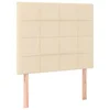 Vidaxl Vzglavje postelje kremne barve 100x5x118/128 cm blago