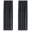Zavjese za zamračivanje 2 pcs Tamno siva 140 x 260 cm Baršun
