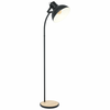 EGLO Podna lampa LUBENHAM 1xE27 crna/drvo 43166