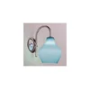 SIRU - Zidna lampa LONDON 1xE27/60W/230V plava/sjajni hrom venecijansko staklo