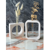 Aberto Design Set vaza Glamour Candle 6ST, 2 komada, Bela