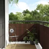 Vidaxl vidaXL Balkonska pregrada rjava in črna 500x80 cm poli ratan