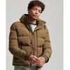 Superdry za moške. M5011743A Everest prešita jakna s kapuco zelena (XXL), Priložnostno, Poliester, Dolg rokav