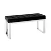 TABURE KLUPA 100/48/41 cm crna, boja nerđajućeg čelika
