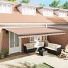 Povlačivi tende Šareni 500 × 300 cm Platno i Aluminij