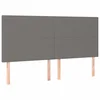 Vidaxl Vzglavje postelje temno sivo 160x5x118/128 cm blago