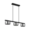 Globo 16055-3HS - LED luster na sajli HIGGINS 3xGX53/6W/230V zadimljena/crna