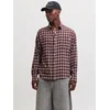 JACK & JONES Srajca JORFREDERIKSBERG temno rjava/karminsko rdeča/bela