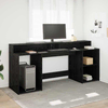 Stol s ladicama Crni hrast 200 x 55 x 91 cm Konstruirano drvo