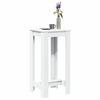 shumee vidaXL Barska miza bela 51x50x103,5 cm inženirski les