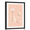 Plakat s paspartujem minimalistični cvetovi v vazi - 60x90 no frame