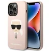 Maska Karl Lagerfeld Liquid Silicone Karl Head za iPhone 14 Pro Pink.
