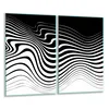 shumee Steklena deska 2x 30x52 Zebra