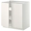 METOD Podni element s policama/2 vrata, bela/Veddinge bela, 80x60 cm