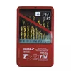 DEDRA-EXIM 25-delni komplet svedrov za kovino HSS + kobalt + TiN, 135° WITS25