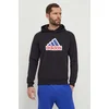 Pulover adidas moški, črna barva, s kapuco, IS3233