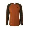 ADIDAS ORIGINALS Majica 3-Stripes Long Sleeve temno rjava/mandarina