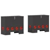 Hranilica za piliće 2 pcs Crna 60,5 x 29 x 51 cm