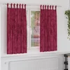 Baršunaste zavjese 2 pcs boja crnog vina 175 x 140 cm Baršun