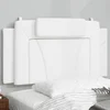 vidaXL Blazina za vzglavje Viana bela 100 cm umetno usnje