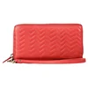 Novčanik ženski 2u1 od prave goveđe kože 21x11,1x3,7 cm bordo
