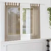vidaXL Voile zavese z zankami 2 kosa svetlo rjave 140x175 cm