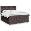 vidaXL vidaXL Box spring postelja z vzmetnico temno rjav 200x200 cm blago, (21308623)