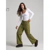 Sinsay - Wide leg farmerke sa vezivanjem - zeleno