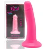 JO! Dildo s priseskom in žilami Get Real 6 Happy Dicks Pink 15cm