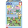 EDUCA Lesena sestavljanka Peppa Pig 2x25 kosov