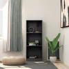 Ormarić za knjige s 3 razine sivi 40x24x109cm konstruirano drvo