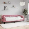 Dnevni krevet s madracem ružičasti 90 x 200 cm baršunasti