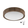 Brilagi - LED plafonsko svetlo CARVALHO SLIM 1xE27/60W/230V hrast/orah fi 27 cm