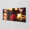 tulup.si Slika na akrilnem steklu Rose sveče očala 100x50 cm 4 obešalnika