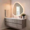 Skye Decor Set kupatilskog ormarića sa umivaonikom i ogledalom, 2 dela, Bež