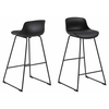 Design Scandinavia Barski stolčki Tina (SET 2 kosa), plastika, črni