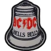 AC/DC Hells Bells White Našitek za šivanje 67 x 80 mm