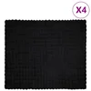 Protuklizna deka od umjetnog zečjeg krzna Olite 4 pcs Crna