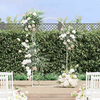 Vidaxl Poroka Arch Bela 100 x 39 x 200 cm Jeklo