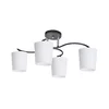 Luster na štapu ESNYR 4xE27/40W/230V crna/bela