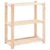 Stalak za pohranu s 3 razine 80x38x90 cm od borovine 150 kg