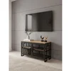 Hanah Home TV komoda Zent, 90 cm, atlantski bor / crna