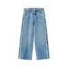MANGO KIDS Kavbojke WIDEF moder denim/bela
