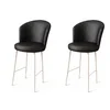 Hanah Home Set barskih stolica Uras, 2 komada, Crno-beli