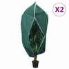 vidaXL Koprena za rastline iz flisa z zadrgo 2 kosa 70 g/m2 1x1,55 m